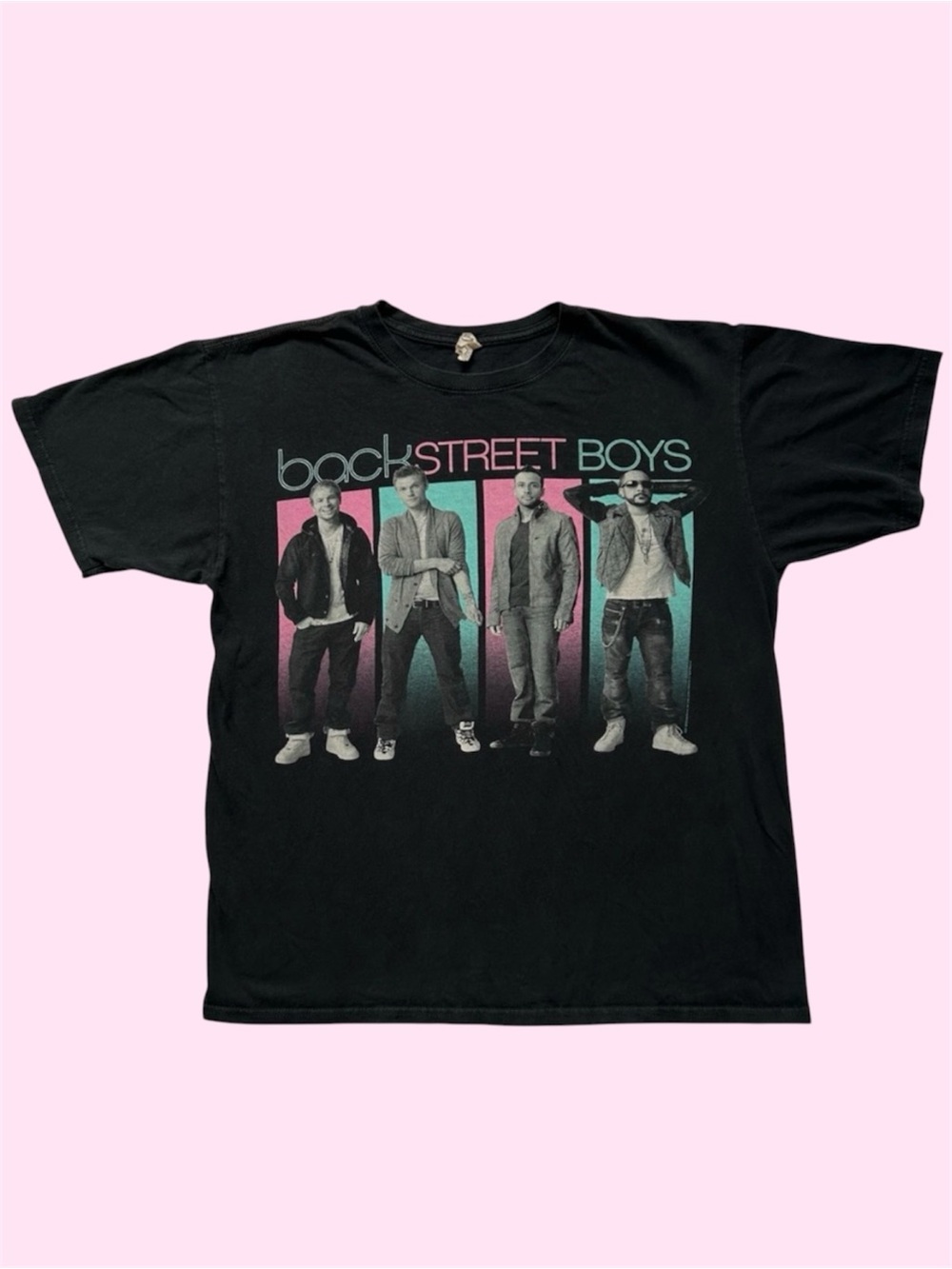Backstreet Boys 2011 Graphic Short Sleeve Shirt Black Large Anvil Tag